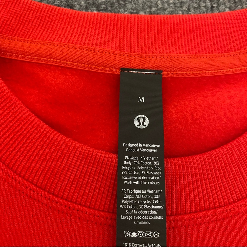Lululemon x NFL Kansas City Chiefs Steady State Crew Mens M Red Sweatshirt NWT - Picture 9 of 11
